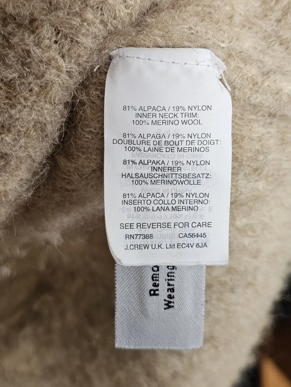 J. Crew Fuzzy Crewneck Sweater in Light Beige